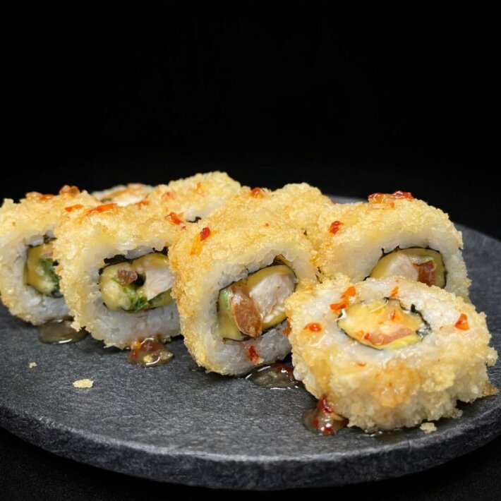 Темпура с копченой курицей