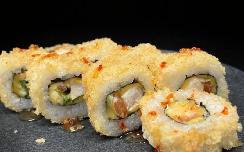 Темпура с копченой курицей