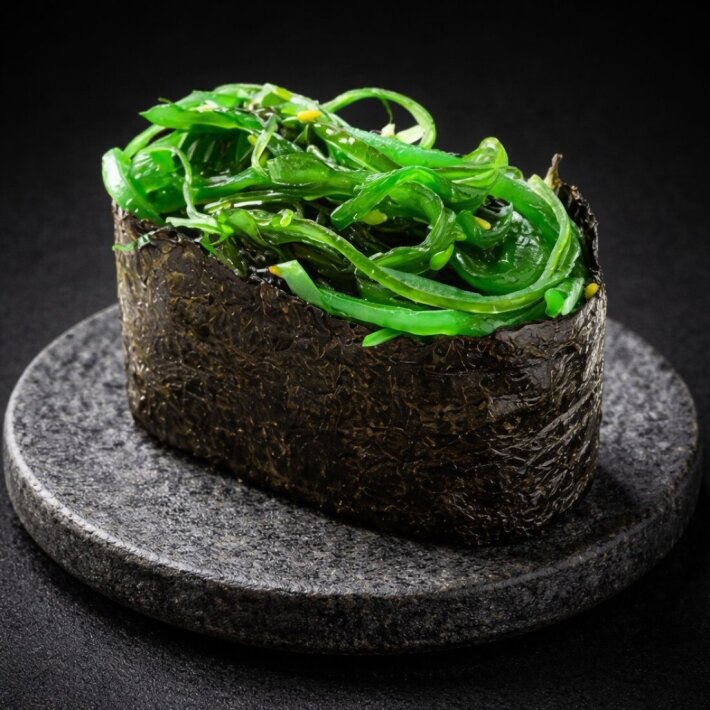 Гункан с чукой и ореховым соусом