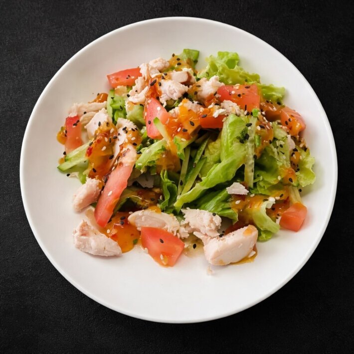Салат с копчёной курицей