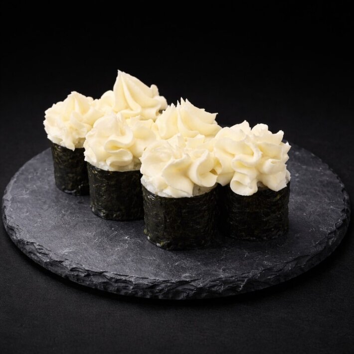 С угрем Мини крем ролл