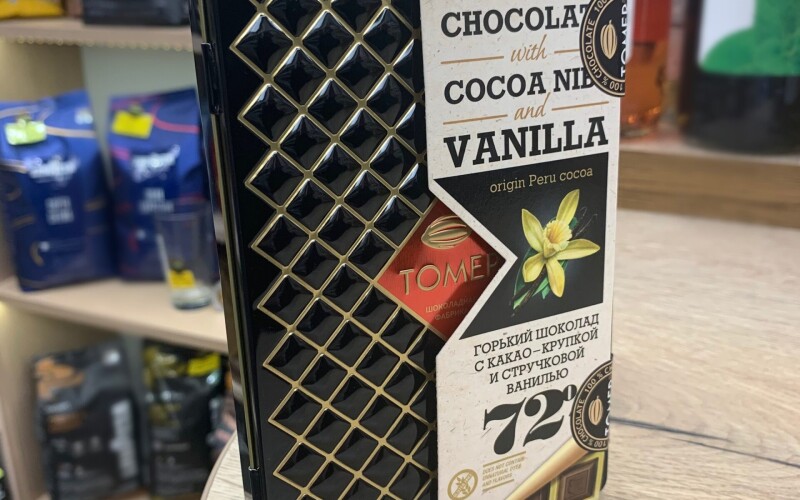 Горький шоколад Tomer Cocoa Nibs Vanilla