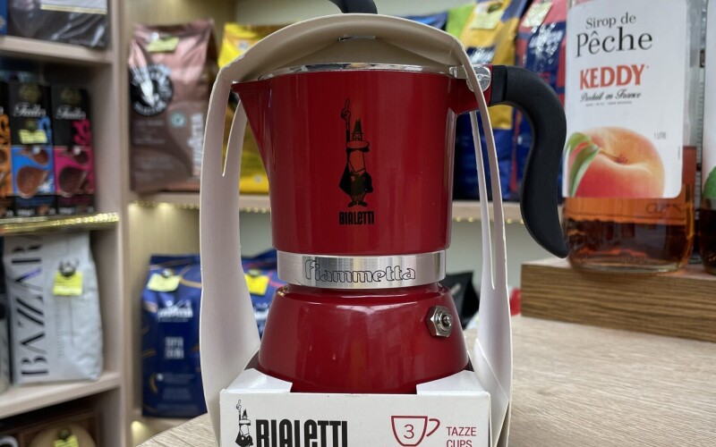 Гейзерная кофеварка Bialetti Fiammetta бордовая