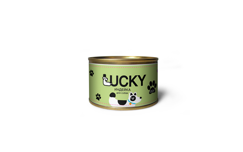 Консервы для собак Lucky с индейкой, 130 гр