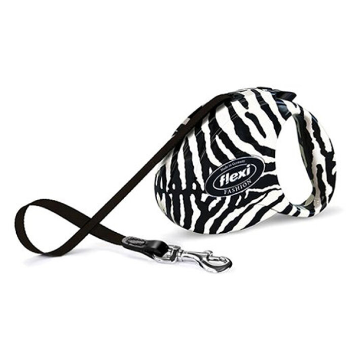 Рулетка Flexi Fashion Zebra М, лента 5 м