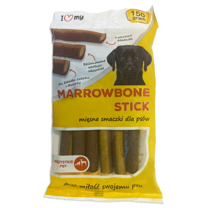 Жевательные трубочки для собак всех пород с птицей I love my Marrowbone, 150 гр