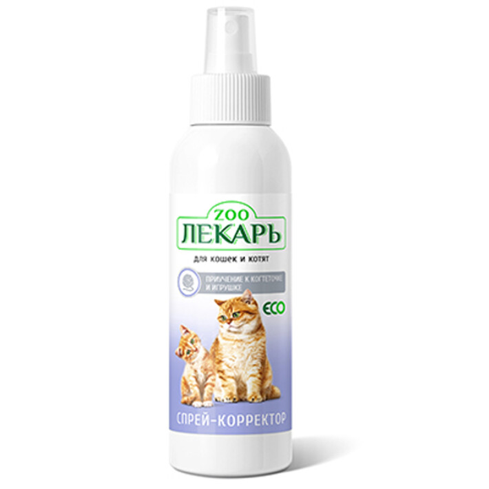 Спрей-корректор ЭКО ЗООЛЕКАРЬ приучение к когтеточке и игрушке для кошек и котят, 200 мл