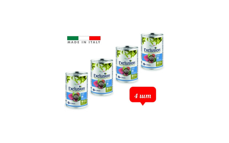 EXCLUSION Monoprotein (тунец), 400 гр *4шт