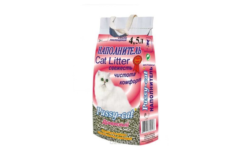 Pussy-cat наполнитель древесный, 4,5 л