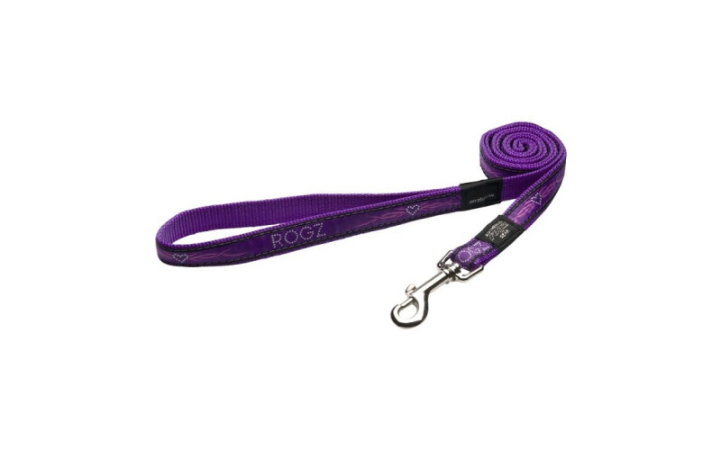 Поводок Rogz Beach Bum Lijn Purple Chrome, 1,4 м