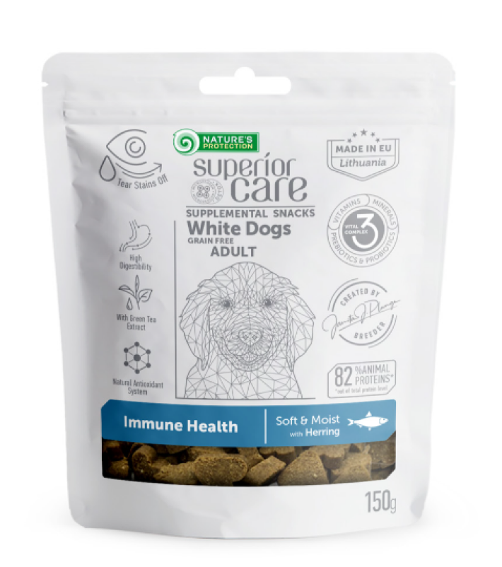 Natures Protection SC White Dogs Immune Health (сельдь), 150 гр