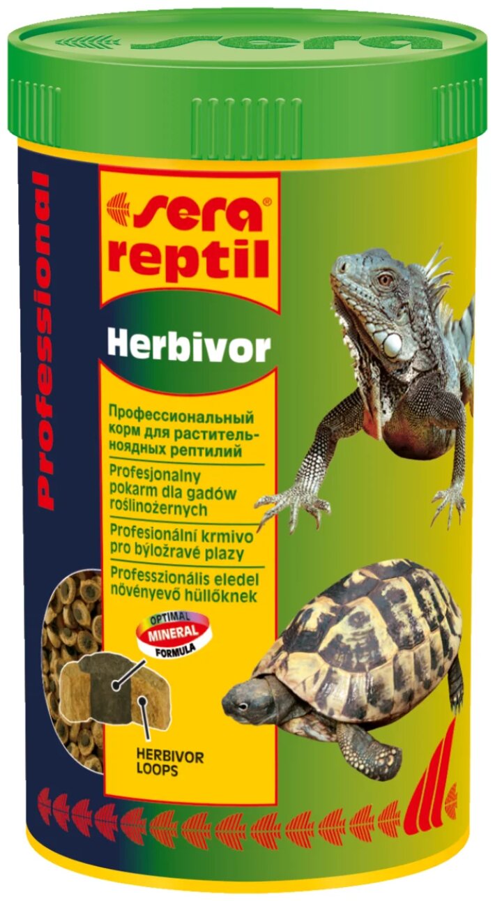 SERA Корм для растительноядных рептилий Reptil Profess.Herbivor, 250 мл/80 гр