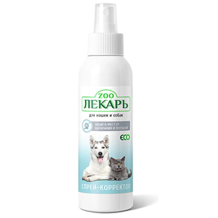 Спрей-корректор ЭКО ЗООЛЕКАРЬ защита мест от царапанья и прогрызов для кошек и собак, 200 мл