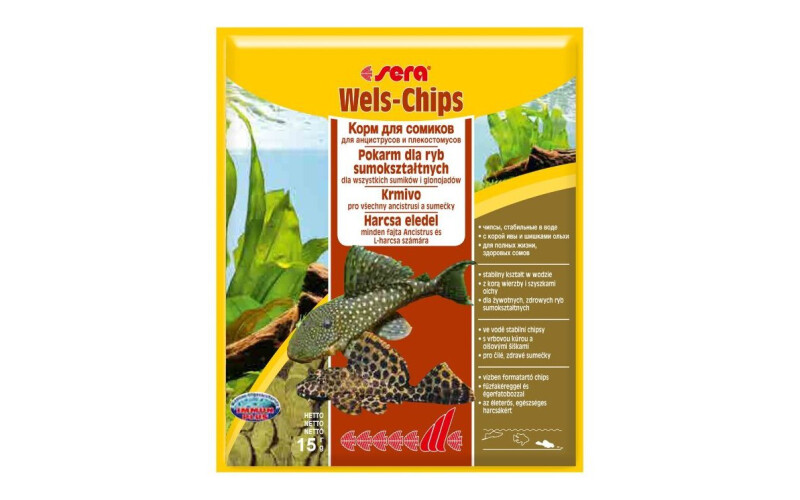 SERA Корм таблетки для сомов "Wels Chips", 15 гр