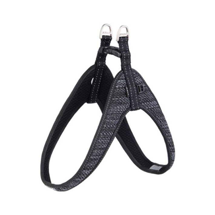 Шлейка для собак регулируемая Rogz Fanbelt Fast Fit Reflective L Black