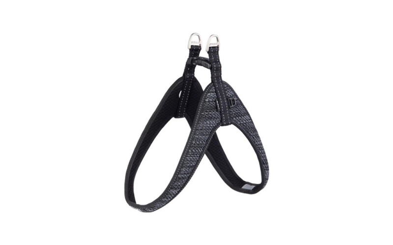 Шлейка для собак регулируемая Rogz Fanbelt Fast Fit Reflective L Black