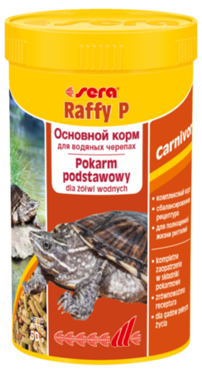 SERA Корм палочки для водных черепах Raffy P, 250мл/50 гр