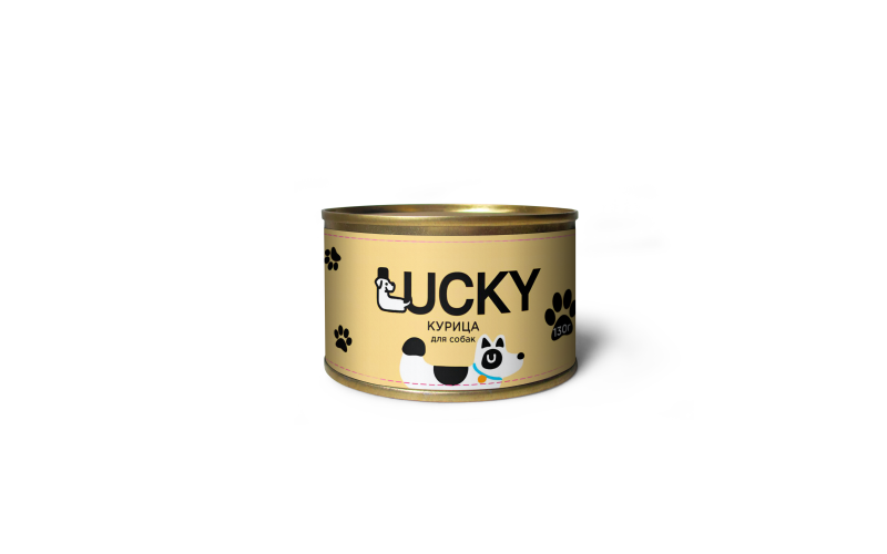 Консервы для собак Lucky с курицей, 130 гр