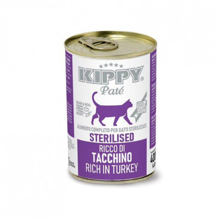 Kippy Sterilised Cat паштет с индейкой, 400 гр