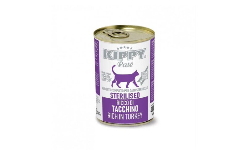 Kippy Sterilised Cat паштет с индейкой, 400 гр