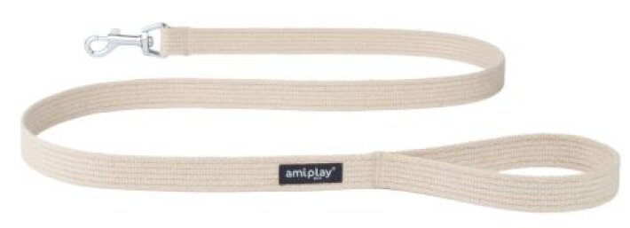 Поводок Amiplay Cotton бежевый L, 1,4 м