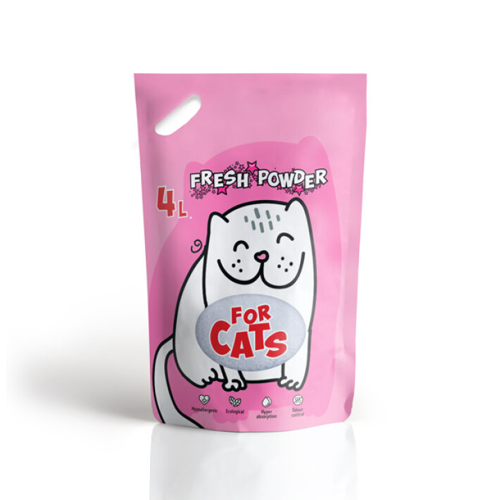 FOR CATS наполнитель силикагелевый Fresh Powder, 4 л