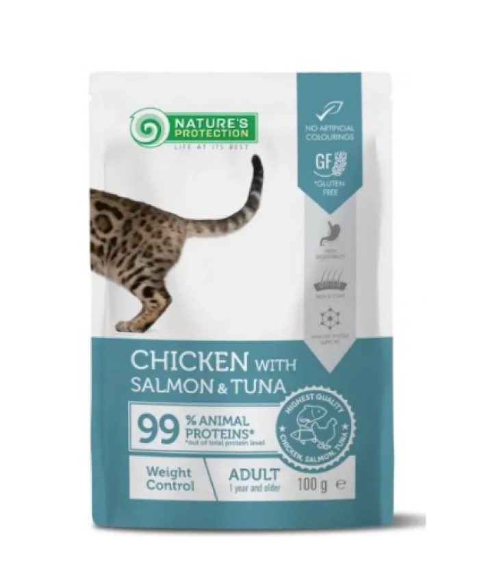 Nature's Protection Weight Control (курица, лосось), 100 гр*22шт