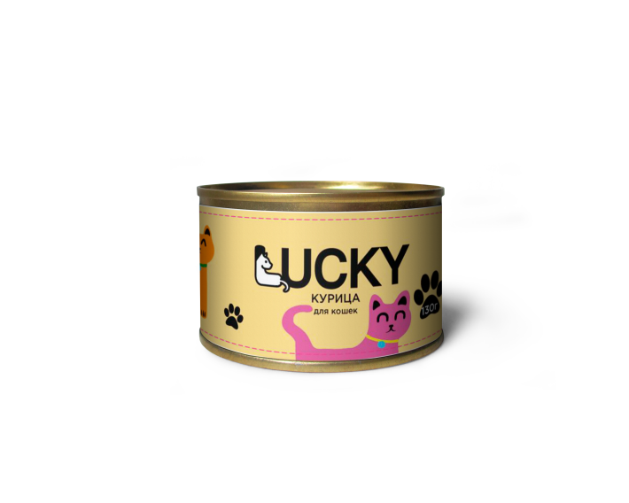 Консервы для кошек Lucky с курицей, 130 гр