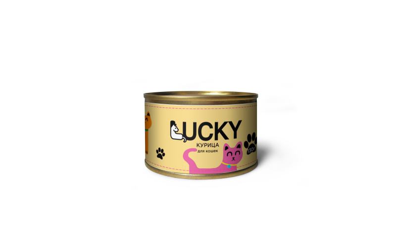 Консервы для кошек Lucky с курицей, 130 гр