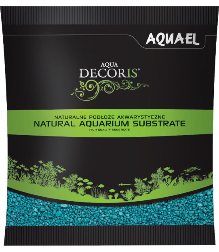 Aquael грунт AQUA DECORIS, бирюзовый 1кг