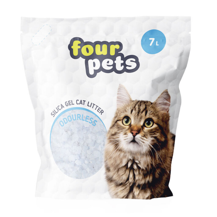 Силикагелевый наполнитель FOUR PETS, 7 л