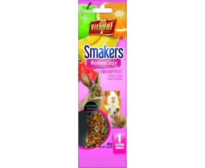 Vitapol Smakers Weekend Style зерновые палочки для грызунов с фруктами, 45 гр