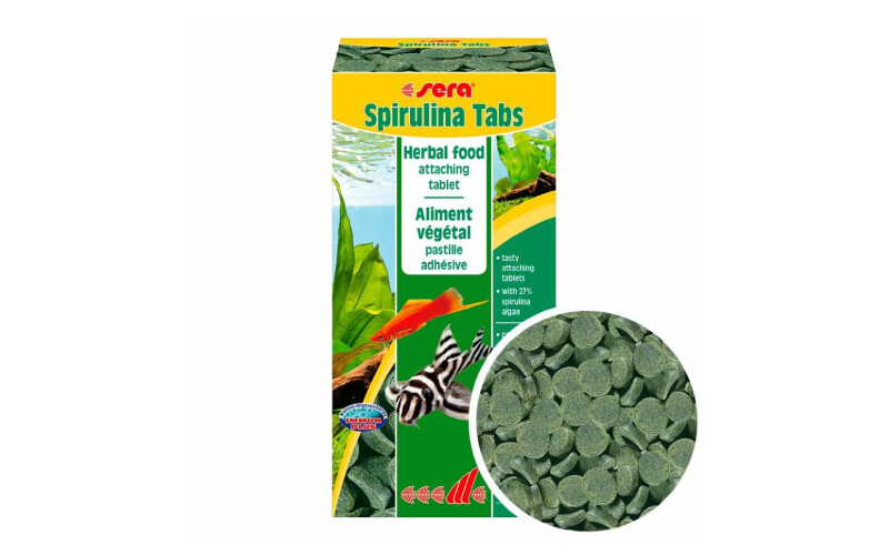 SERA Корм таблетки для всех рыб "Spirulina Tabs", 14 гр