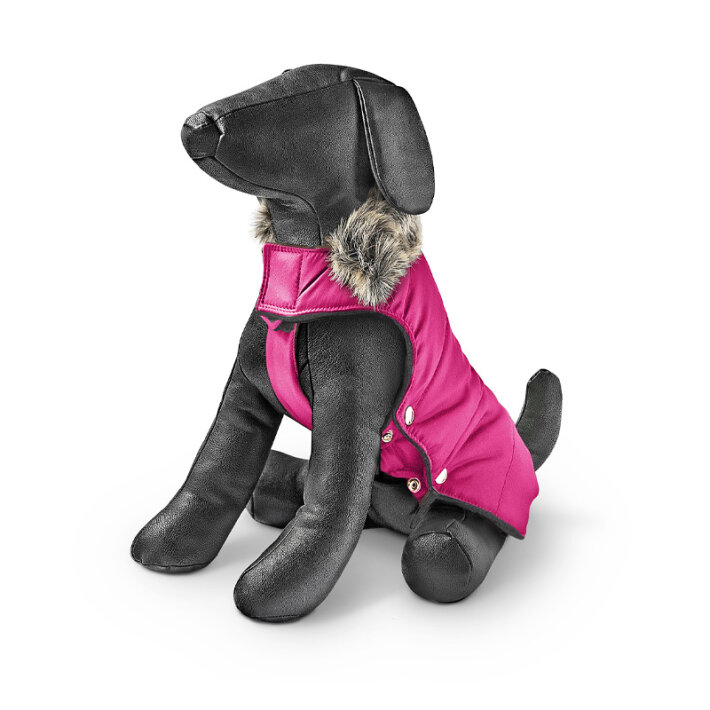 Комбинезон для собак Freezack Parka telemagenta розовый с мехом 25 см, S