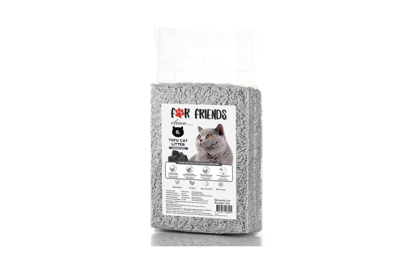 Наполнитель For Friends Tofu Charcoal, 6л