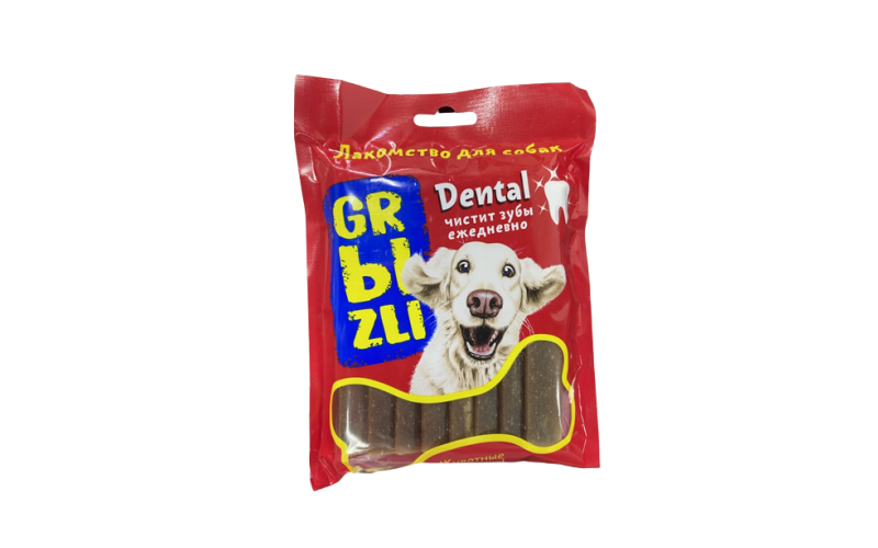 Лакомство GRЫZLI Dental жевательное для собак, 200 гр*8 шт