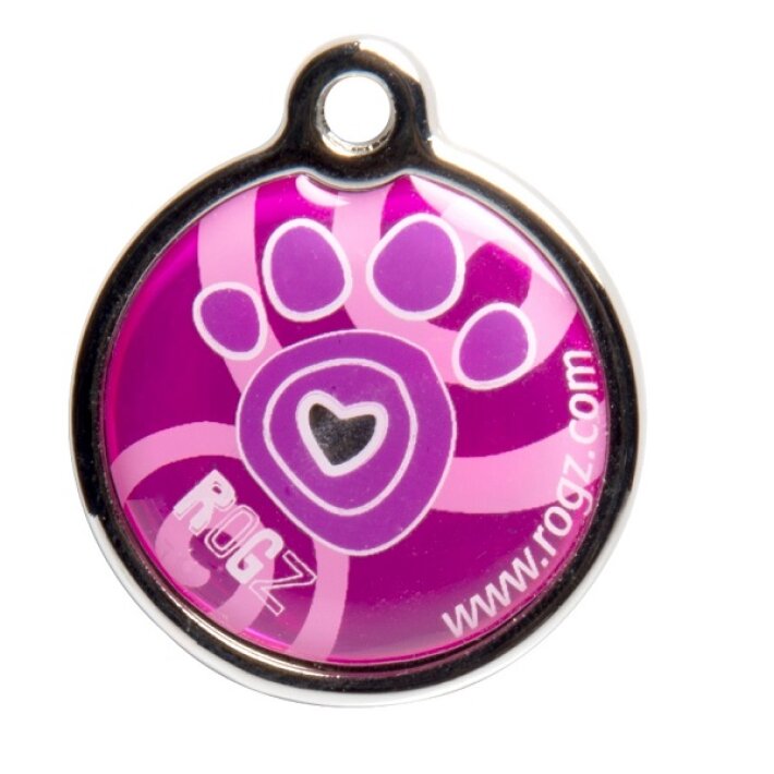 Кулон- адресник Rogz id-TAGZ Pink Paw, 3,1см