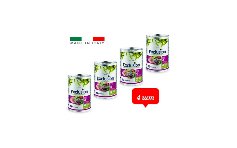 EXCLUSION Monoprotein (телятина), 400гр*4шт