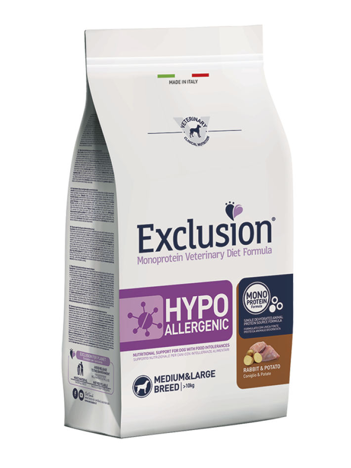 Exclusion Monoprotein VET Diet Hypoallergenic Medium & Large Breed (кролик с картофелем), 2 кг