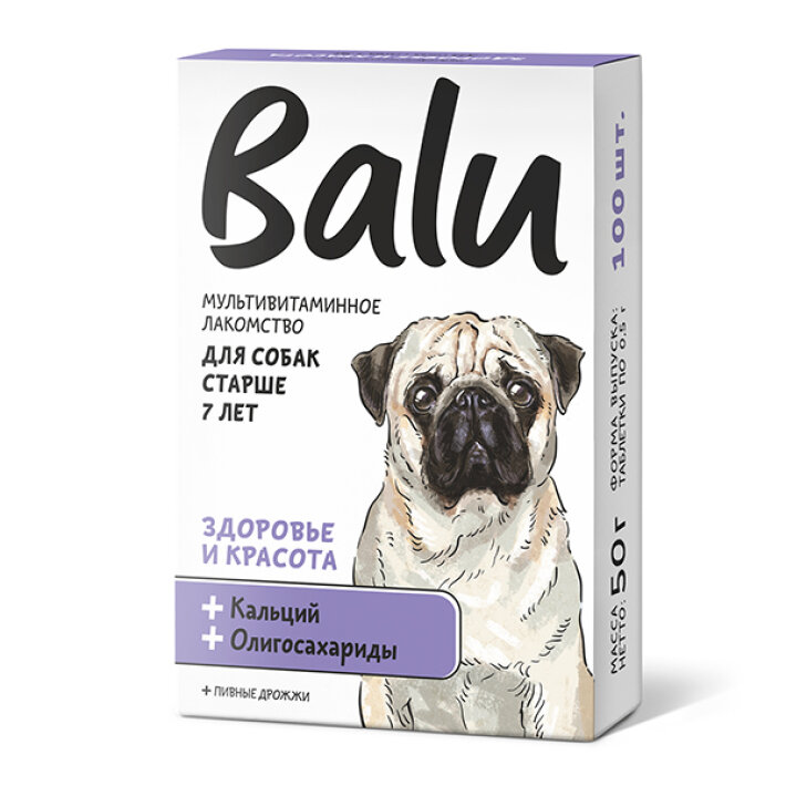 Лакомство мультивитаминное BALU для собак старше 7 лет 