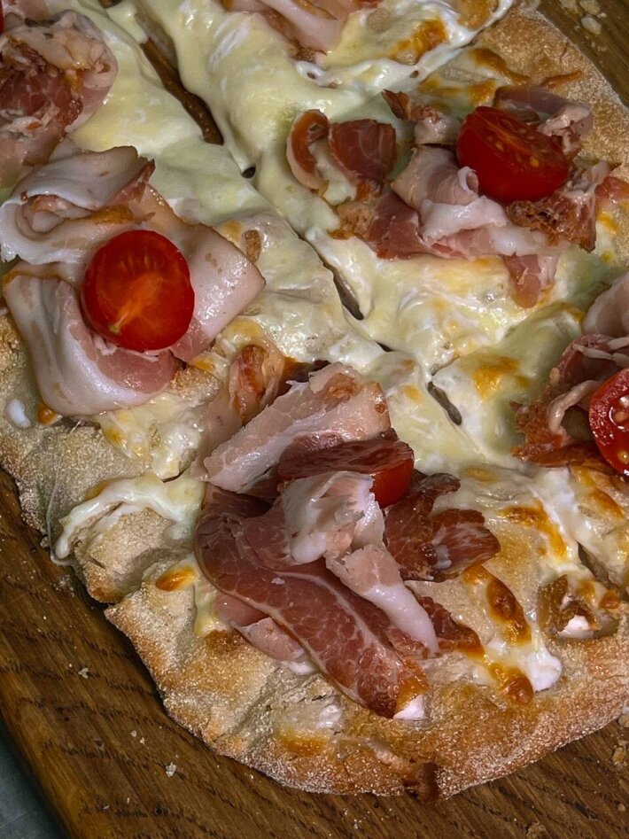 Con pancetta