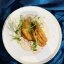 Драники с шампиньонами и сливочным соусом