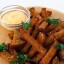 Гренки с сырным соусом