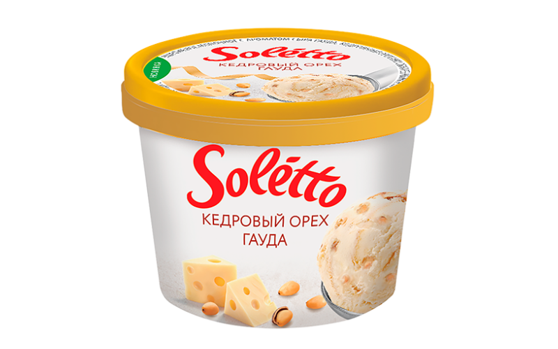 Мороженое Soletto Кедровый орех и гауда