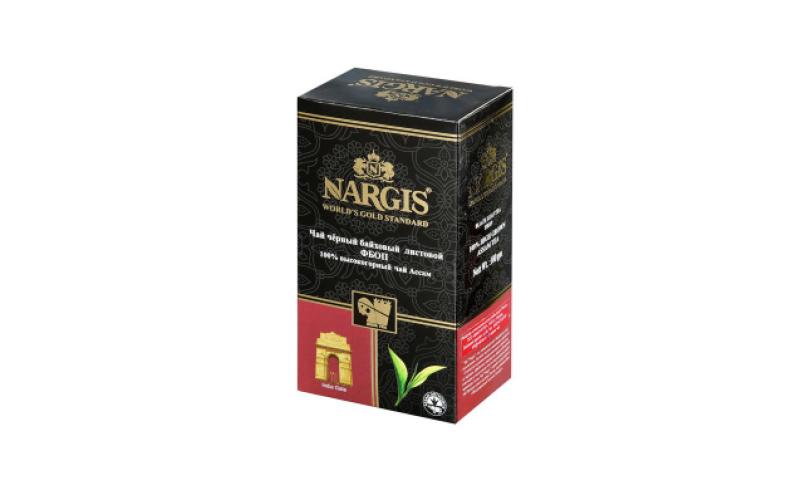 Чай индийский черный листовой Nargis Ассам (Assam) FBOP среднелистовой