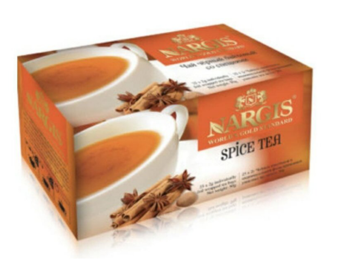 Чай индийский пакетированный черный Nargis со специями SPICE TEA 25 пак