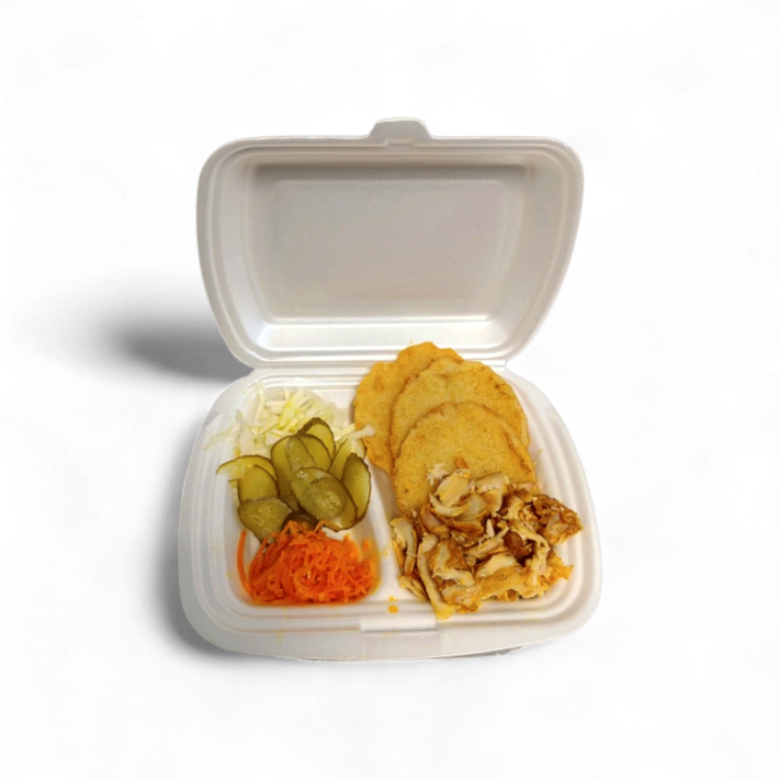 Драники с курицей гриль