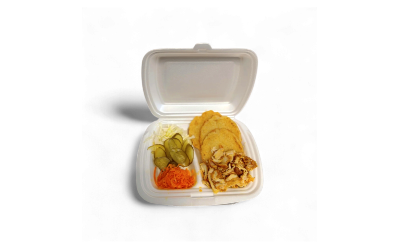 Драники с курицей гриль