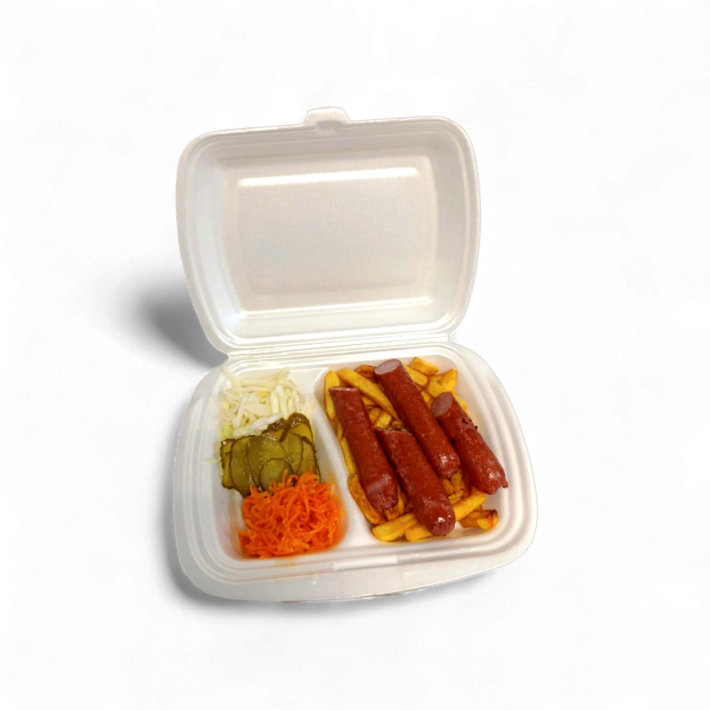 Фри с колбаской гриль