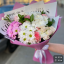 Букет из хризантем и кустовой розы